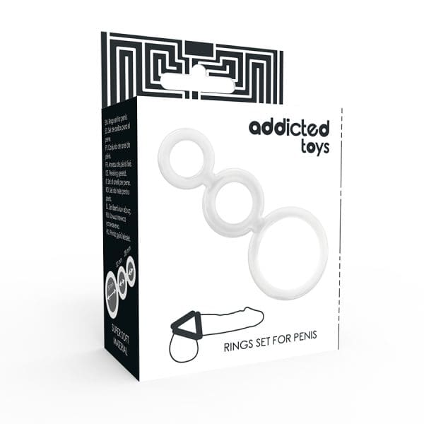ADDICTED TOYS - RINGS SET FOR PENIS TRANSPARENT 4